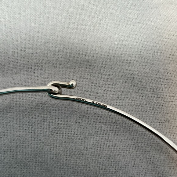 VTG James Avery Retired Sterling Silver Hook On Choker Necklace w Original Pouch - Picture 4 of 5